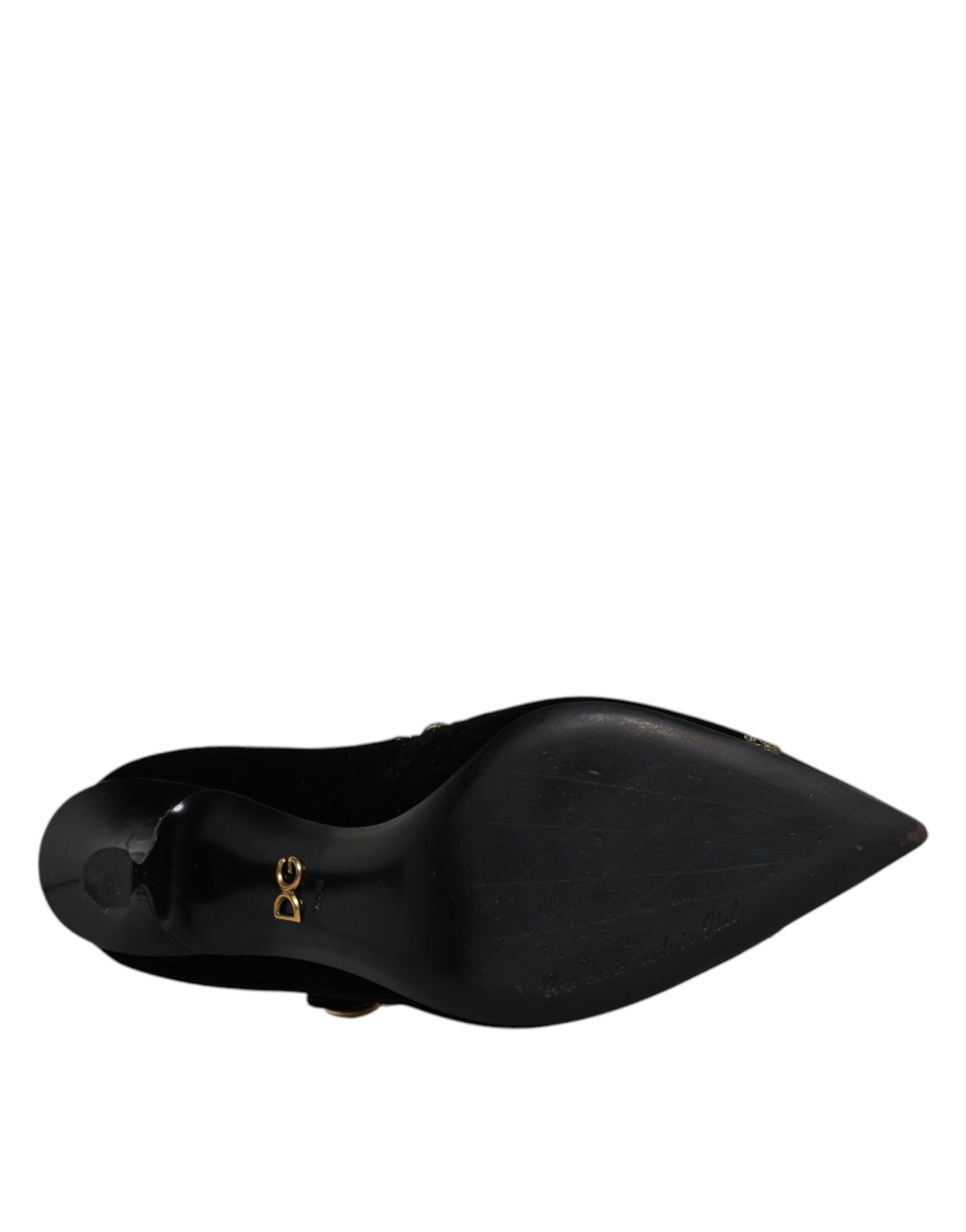 Escarpins Mary Janes Dolce & Gabbana en velours noir et doré