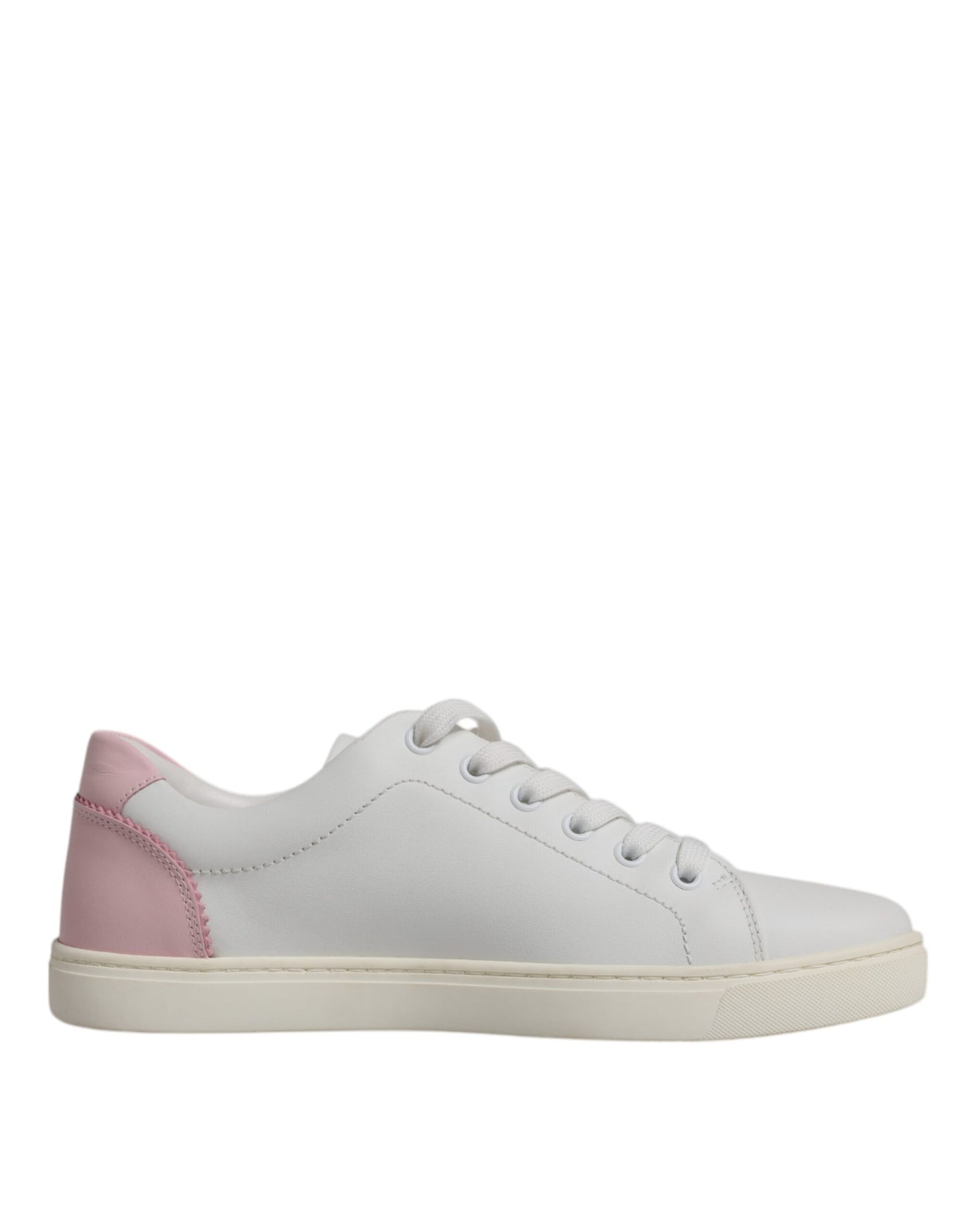 Dolce & Gabbana White Classic Calf Leather Sneakers Shoes by Dolce & Gabbana