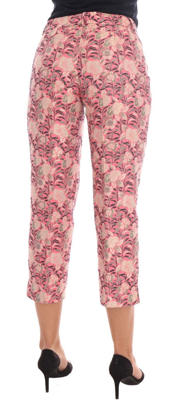 Pantalon élégant en brocart floral Dolce & Gabbana