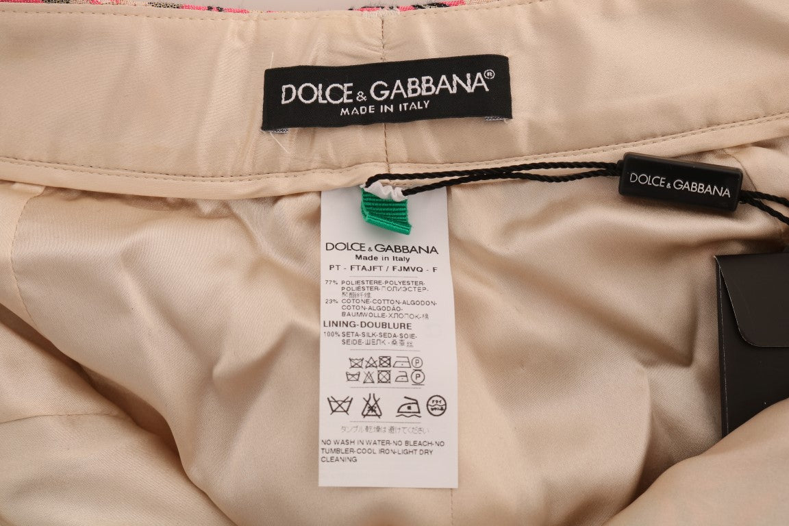 Pantalon élégant en brocart floral Dolce & Gabbana
