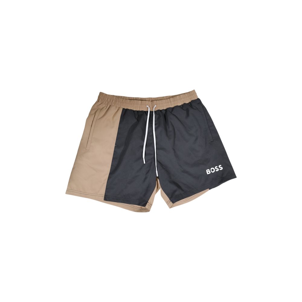 Slip de bain en polyester beige Hugo Boss