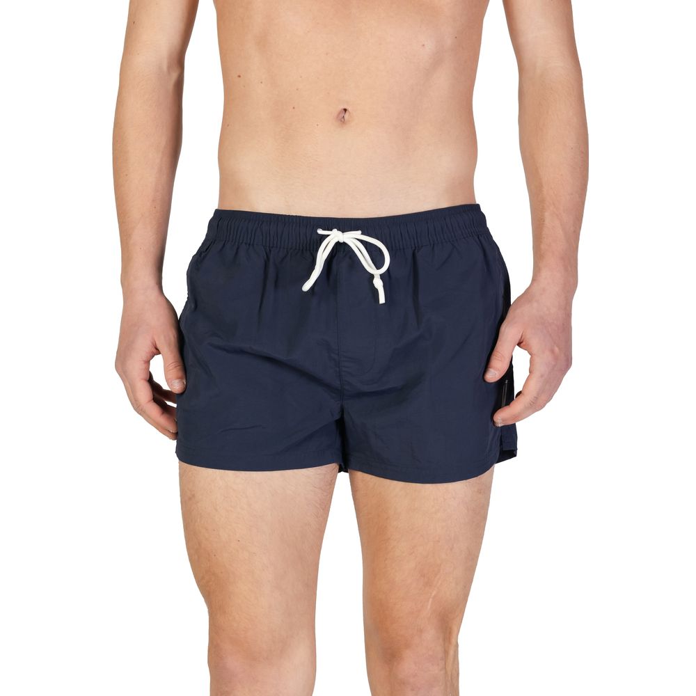 Short de bain bleu en polyester Hamaki-Ho