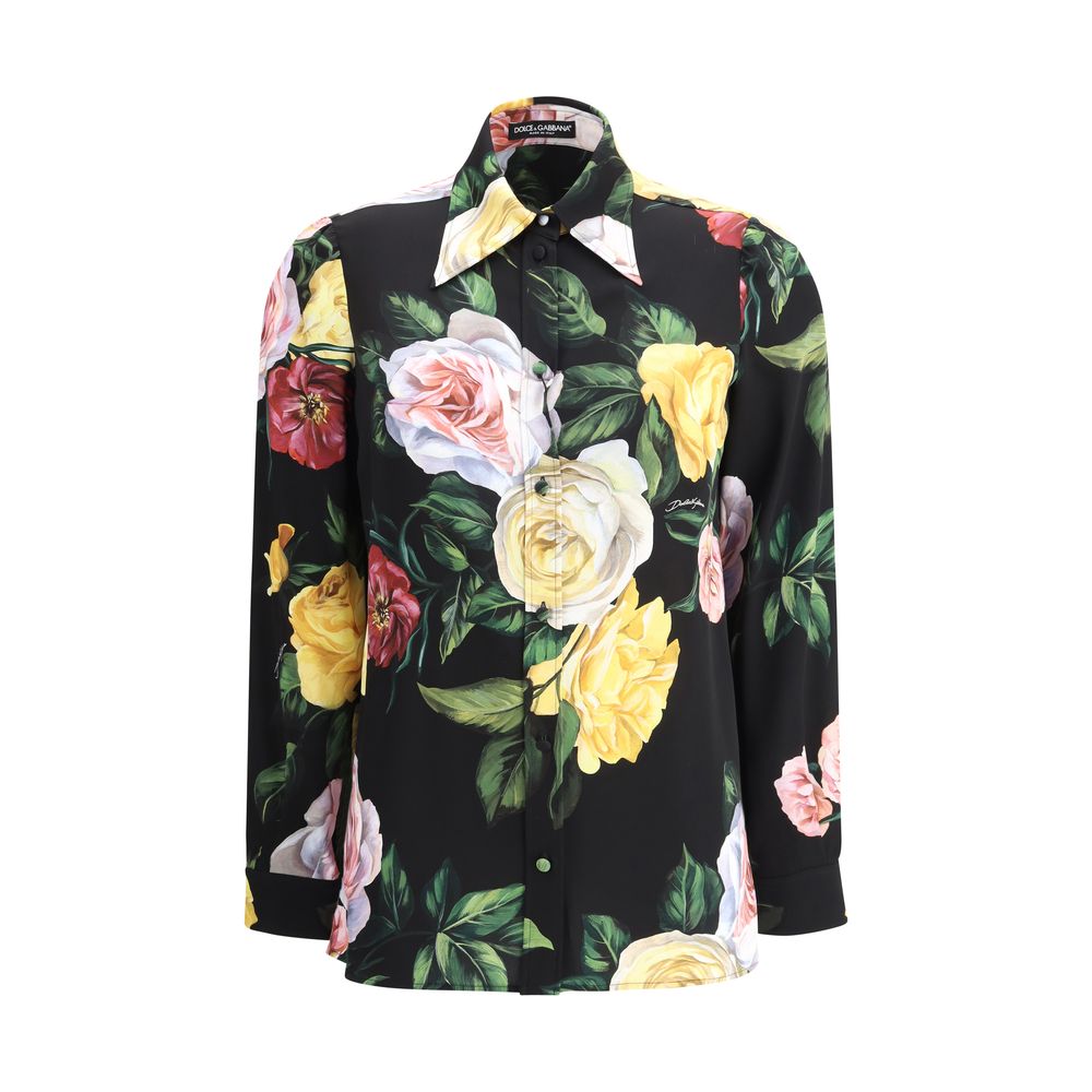 Chemise à imprimé roses et pivoines Dolce & Gabbana