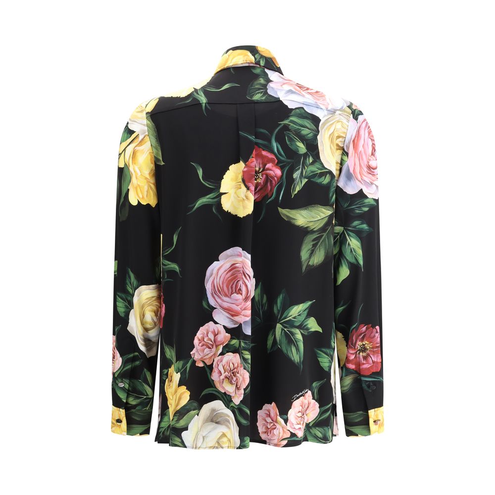 Chemise à imprimé roses et pivoines Dolce & Gabbana