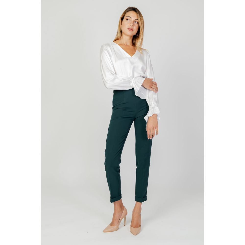 Sandro Ferrone Green Polyester Pant by Sandro Ferrone