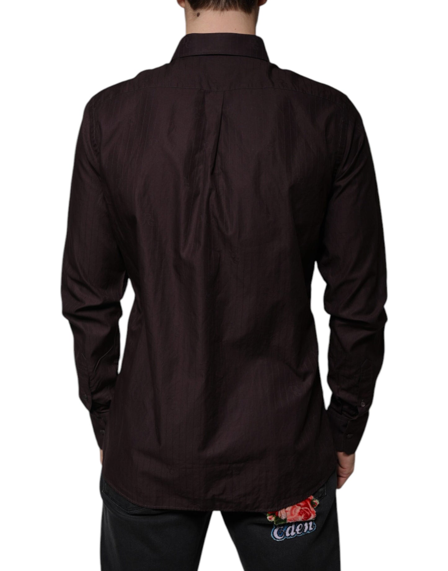 Dolce & Gabbana Purple Cotton Slim Fit MARTINI Dress Shirt by Dolce & Gabbana