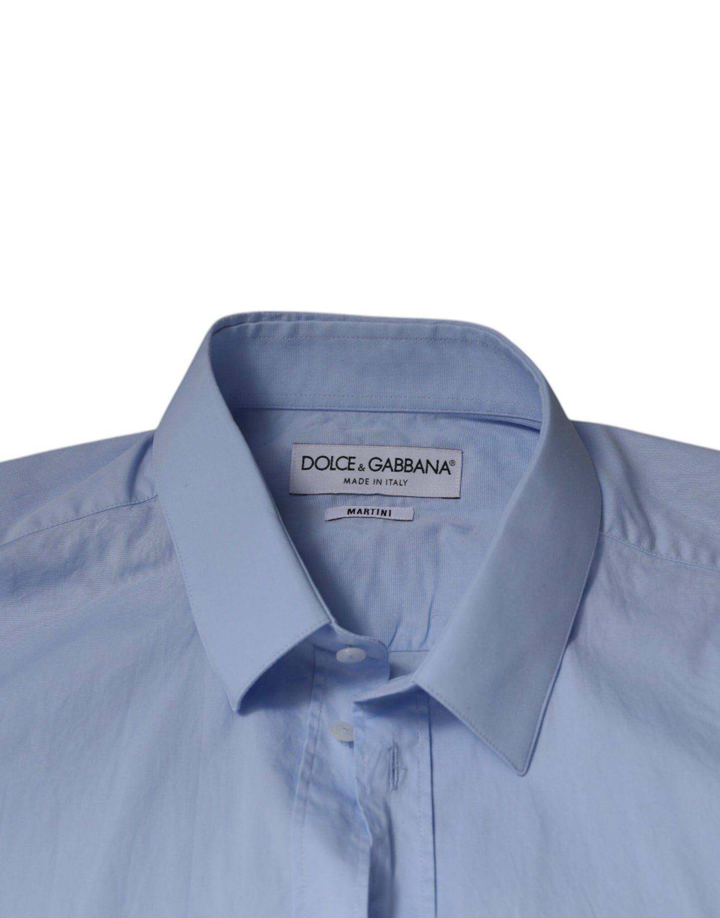 Dolce & Gabbana Light Blue Cotton Slim Fit MARTINI Dress Shirt by Dolce & Gabbana