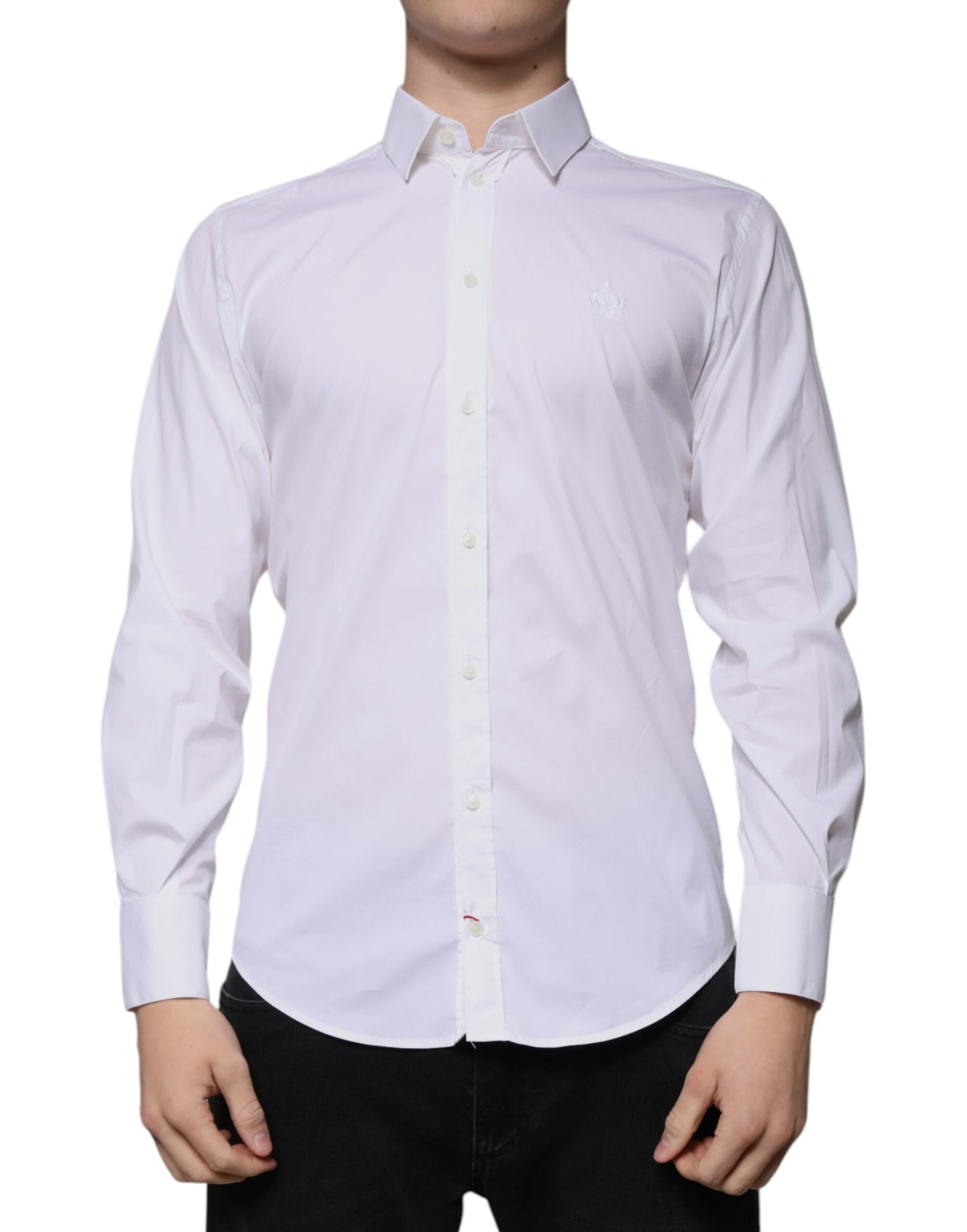 Dolce & Gabbana White Cotton Blend Formal MARTINI Shirt by Dolce & Gabbana