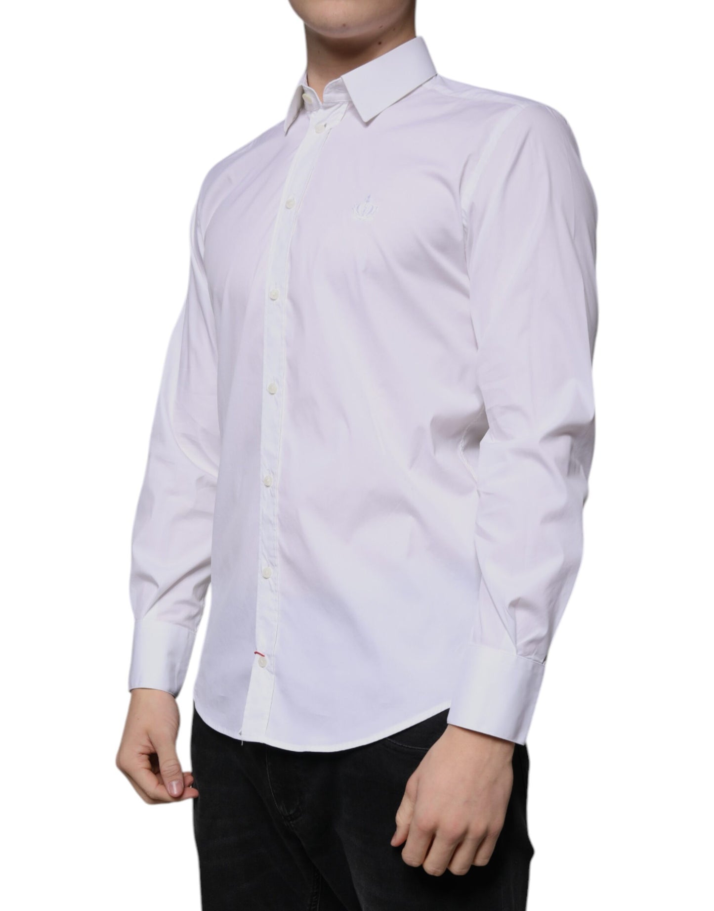 Dolce & Gabbana White Cotton Blend Formal MARTINI Shirt by Dolce & Gabbana