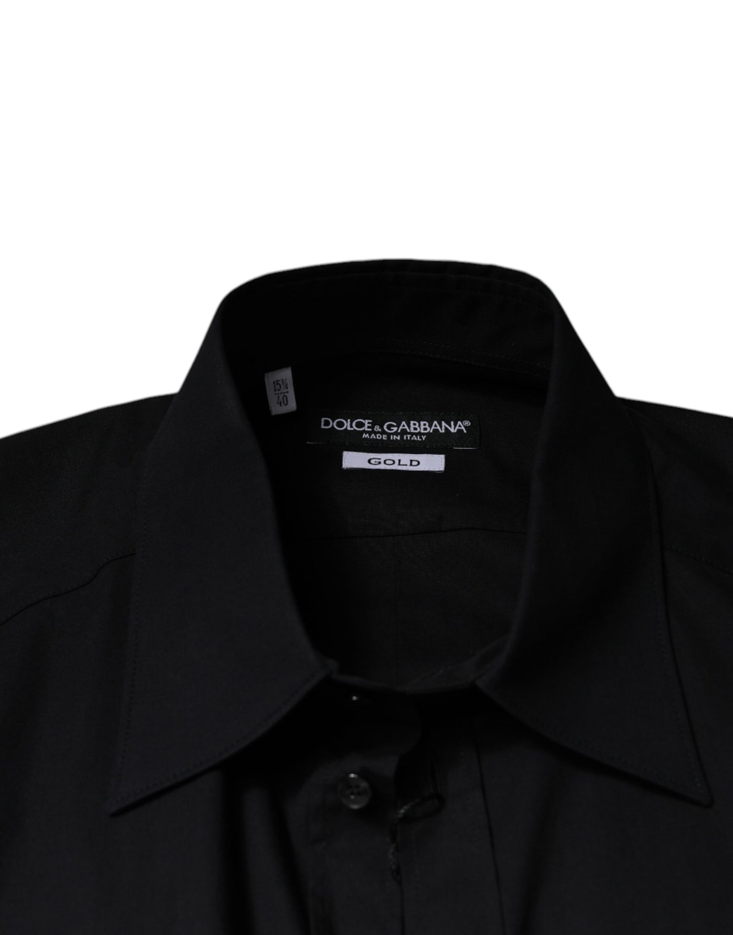 Dolce & Gabbana Black Eye Patch Long Sleeve GOLD Dress Shirt by Dolce & Gabbana