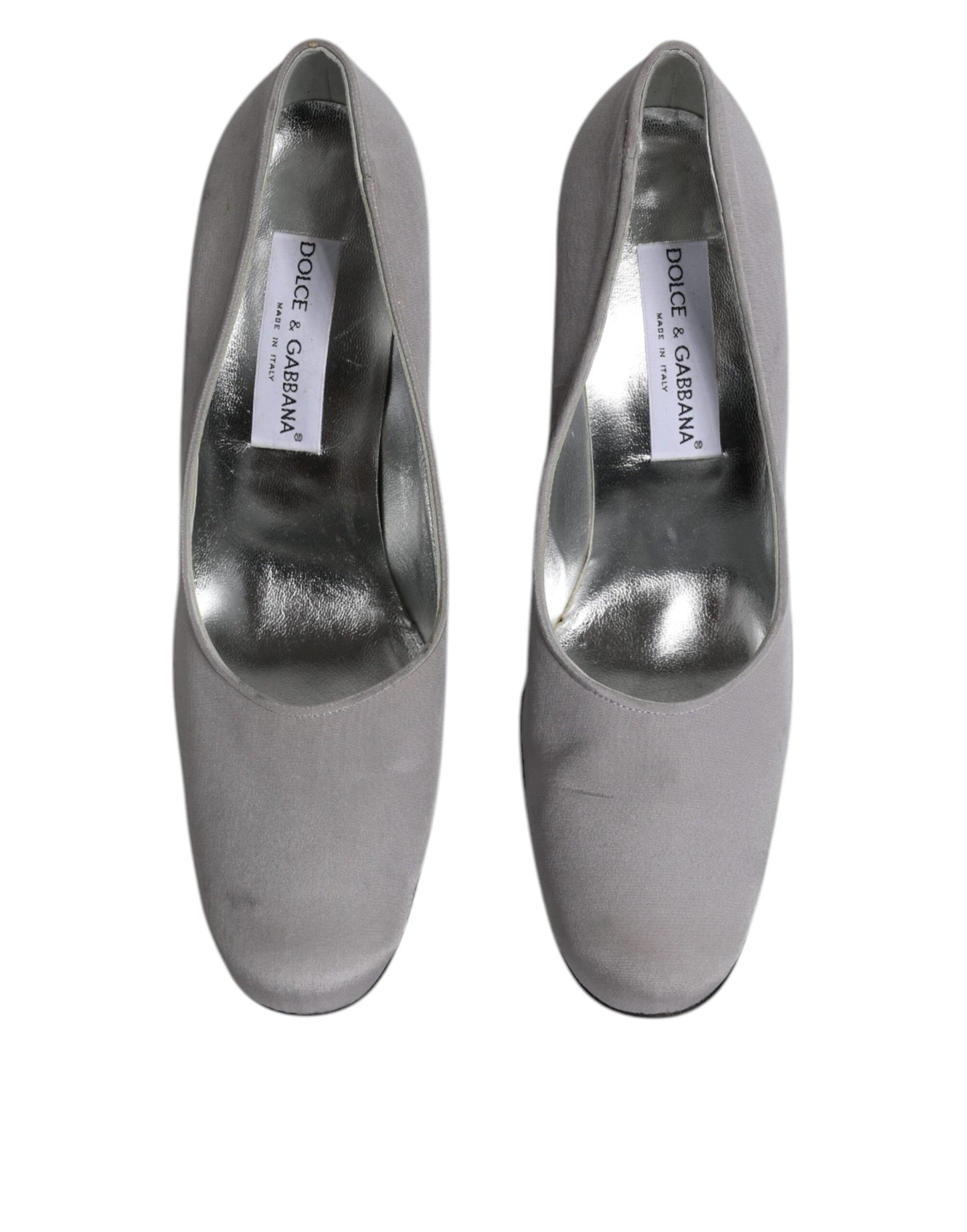Escarpins à talons hauts en cuir suédé gris Dolce & Gabbana