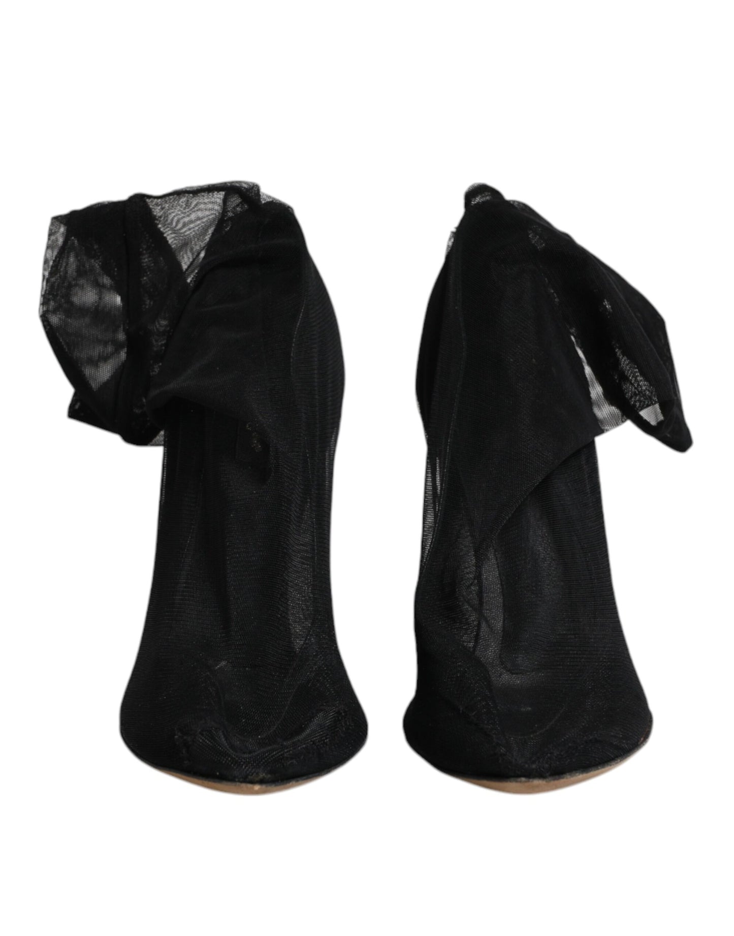 Dolce & Gabbana Black Nylon Stretch Mesh Sock Boots Shoes by Dolce & Gabbana