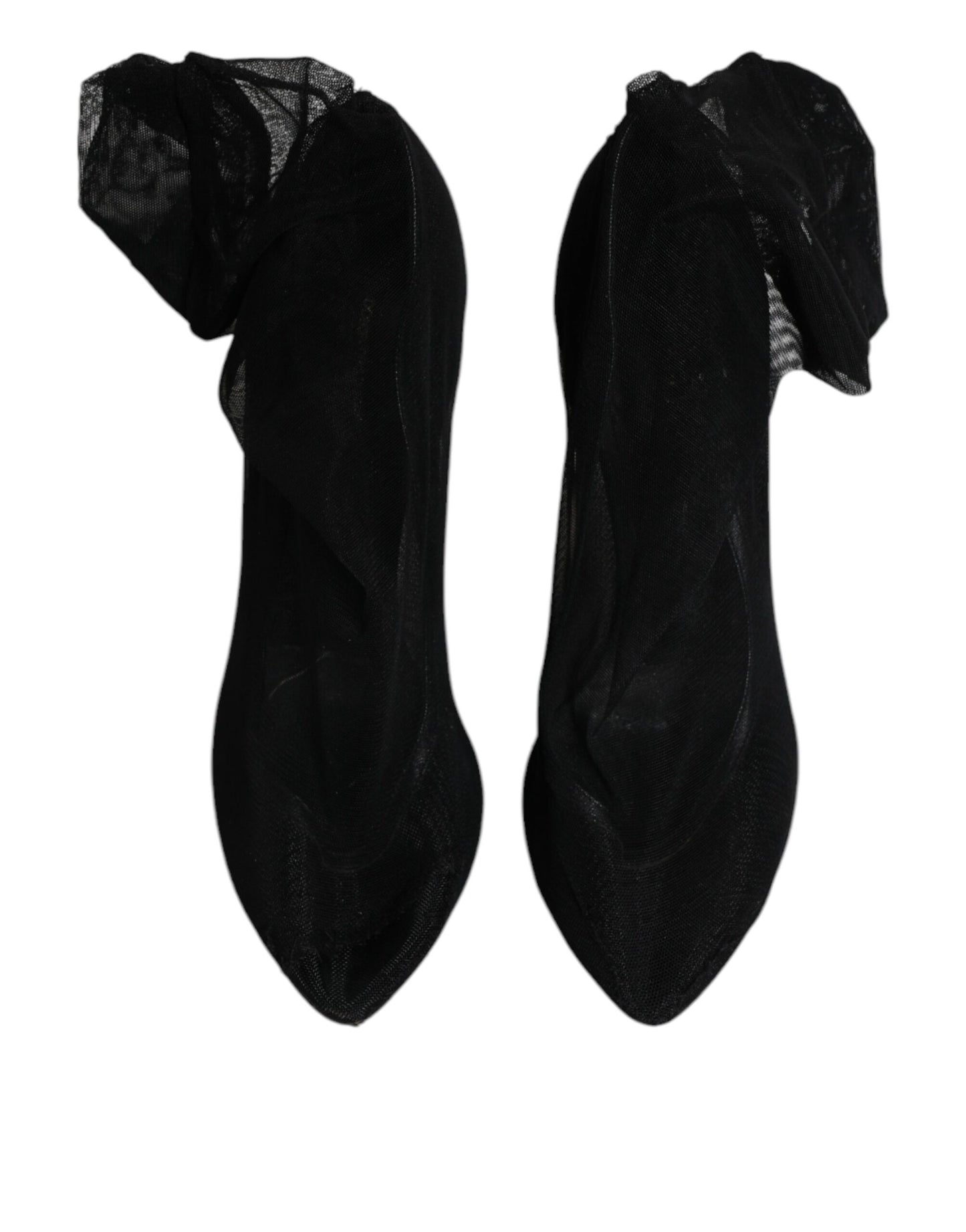 Dolce & Gabbana Black Nylon Stretch Mesh Sock Boots Shoes by Dolce & Gabbana