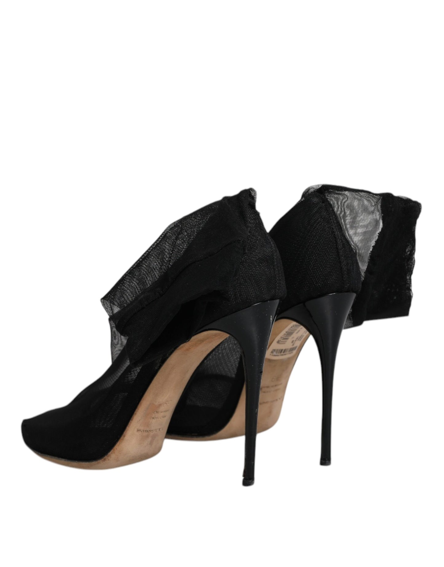 Dolce & Gabbana Black Nylon Stretch Mesh Sock Boots Shoes by Dolce & Gabbana