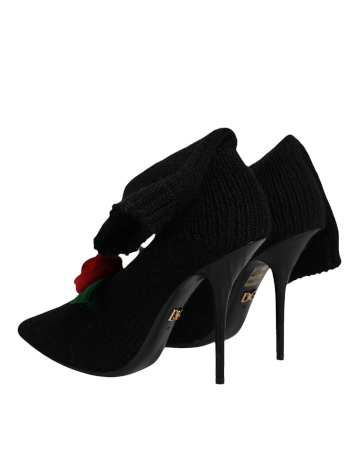 Dolce & Gabbana Black Stiletto Heels Mid Calf Boots Shoes by Dolce & Gabbana