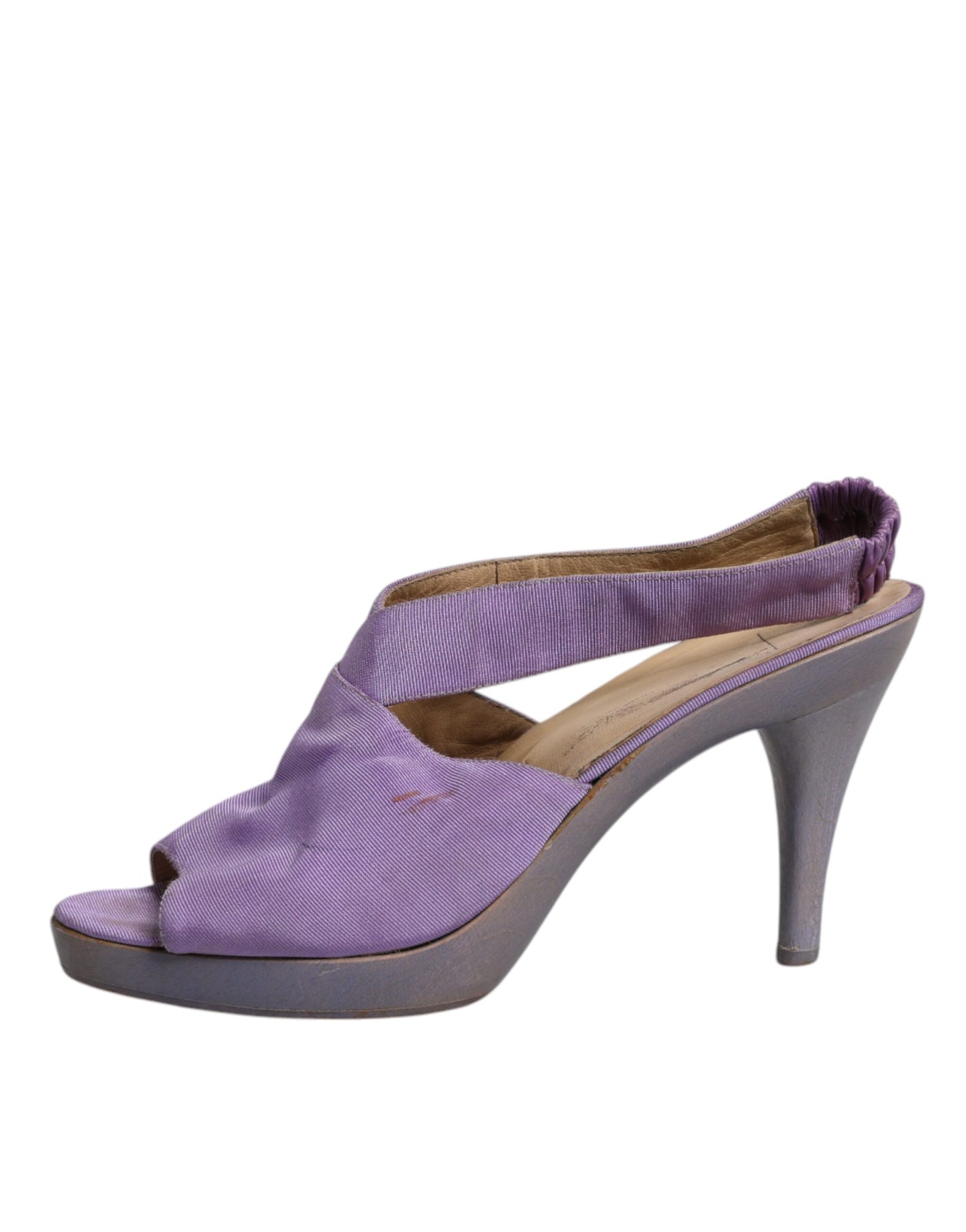 Dolce & Gabbana Purple Platform Slingback Heels Sandals Shoes by Dolce & Gabbana