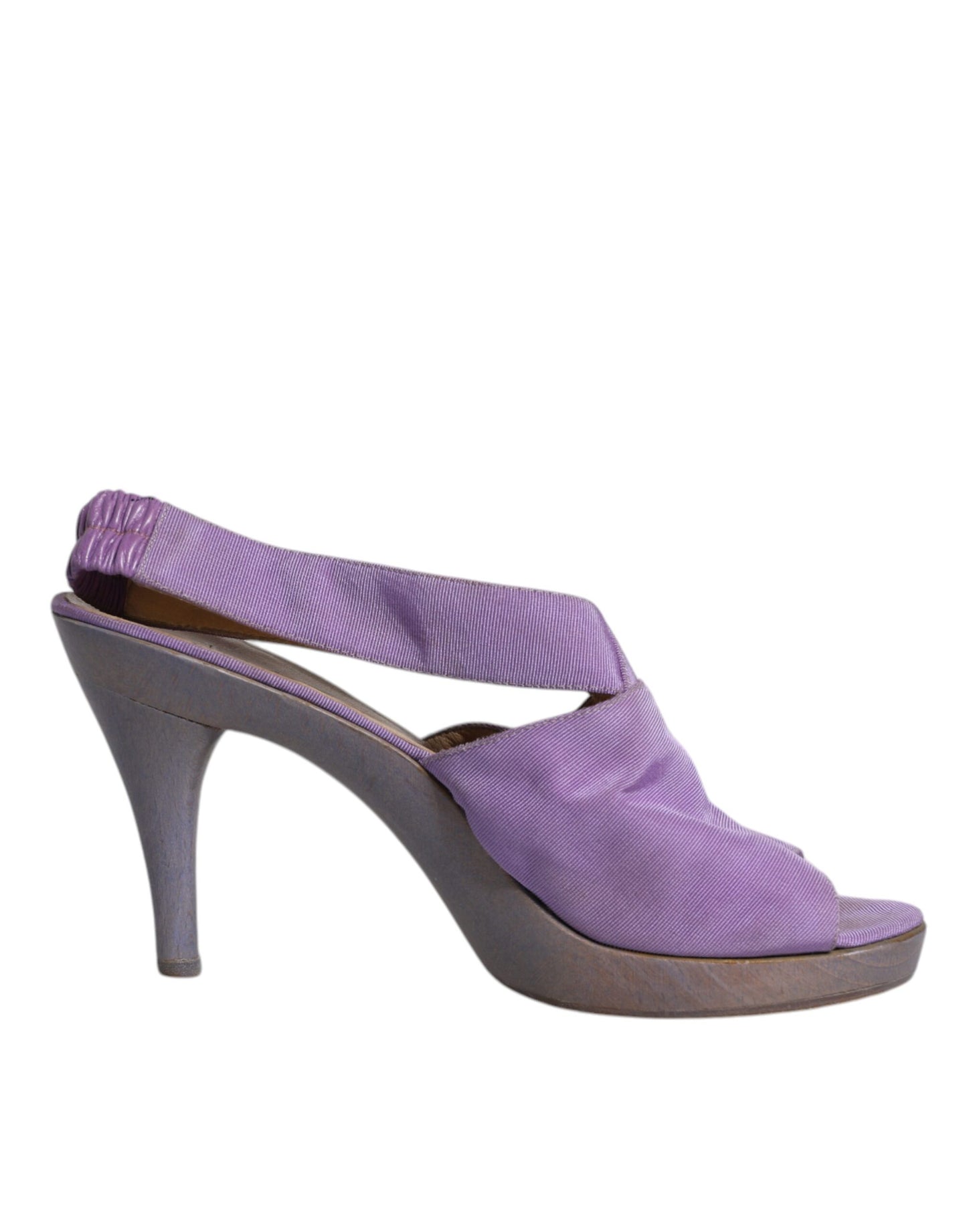 Dolce & Gabbana Purple Platform Slingback Heels Sandals Shoes by Dolce & Gabbana