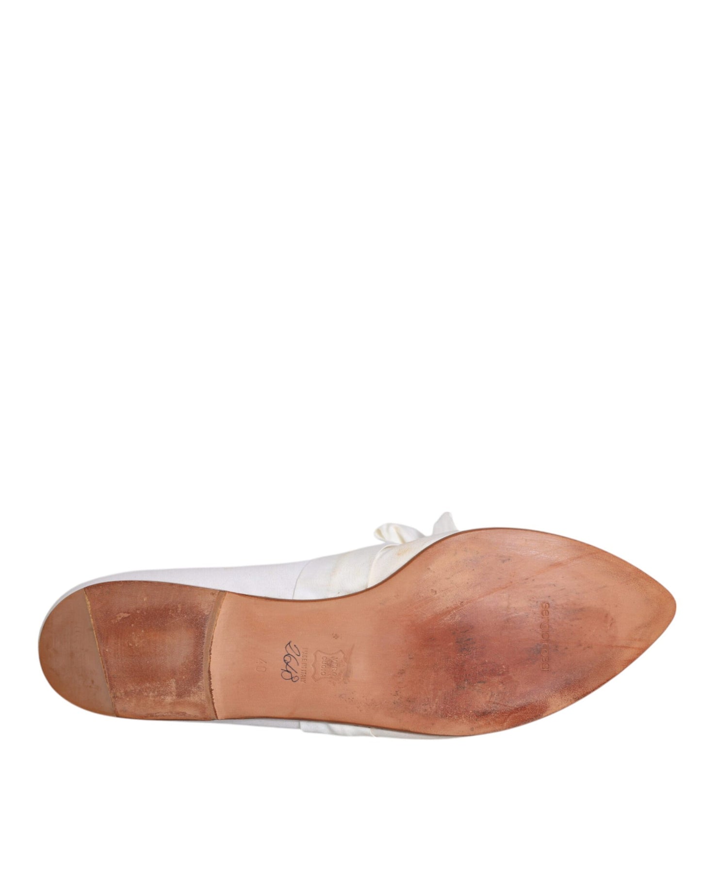 Ballerines plates en tissu ruban blanc Dolce & Gabbana