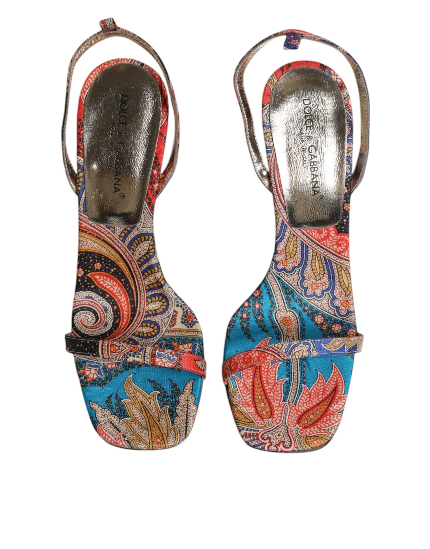 Dolce & Gabbana Multicolor Floral High Heels Sandals Shoes by Dolce & Gabbana