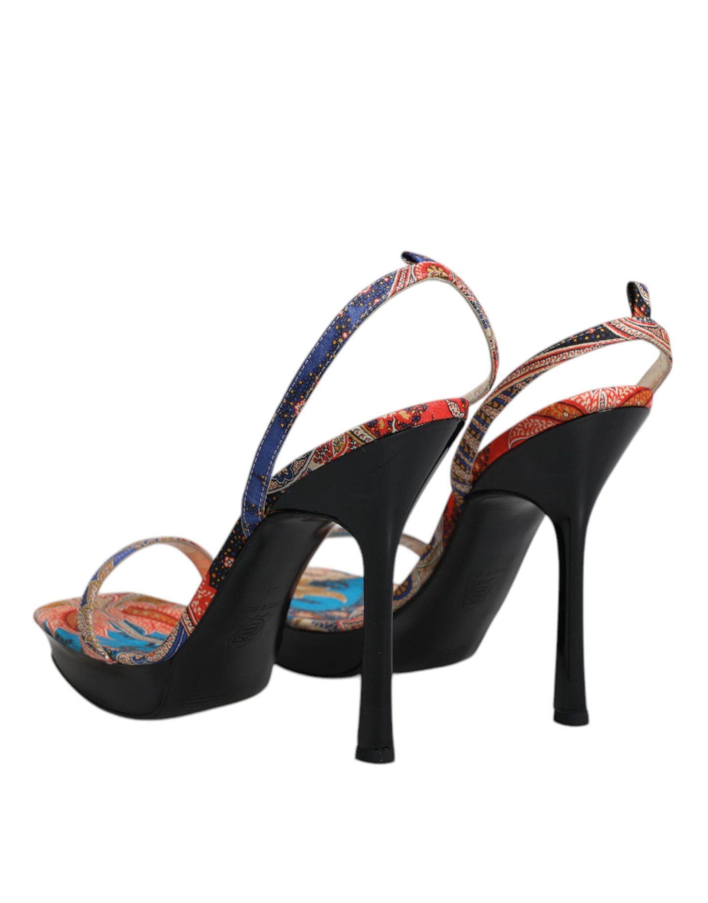 Dolce & Gabbana Multicolor Floral High Heels Sandals Shoes by Dolce & Gabbana