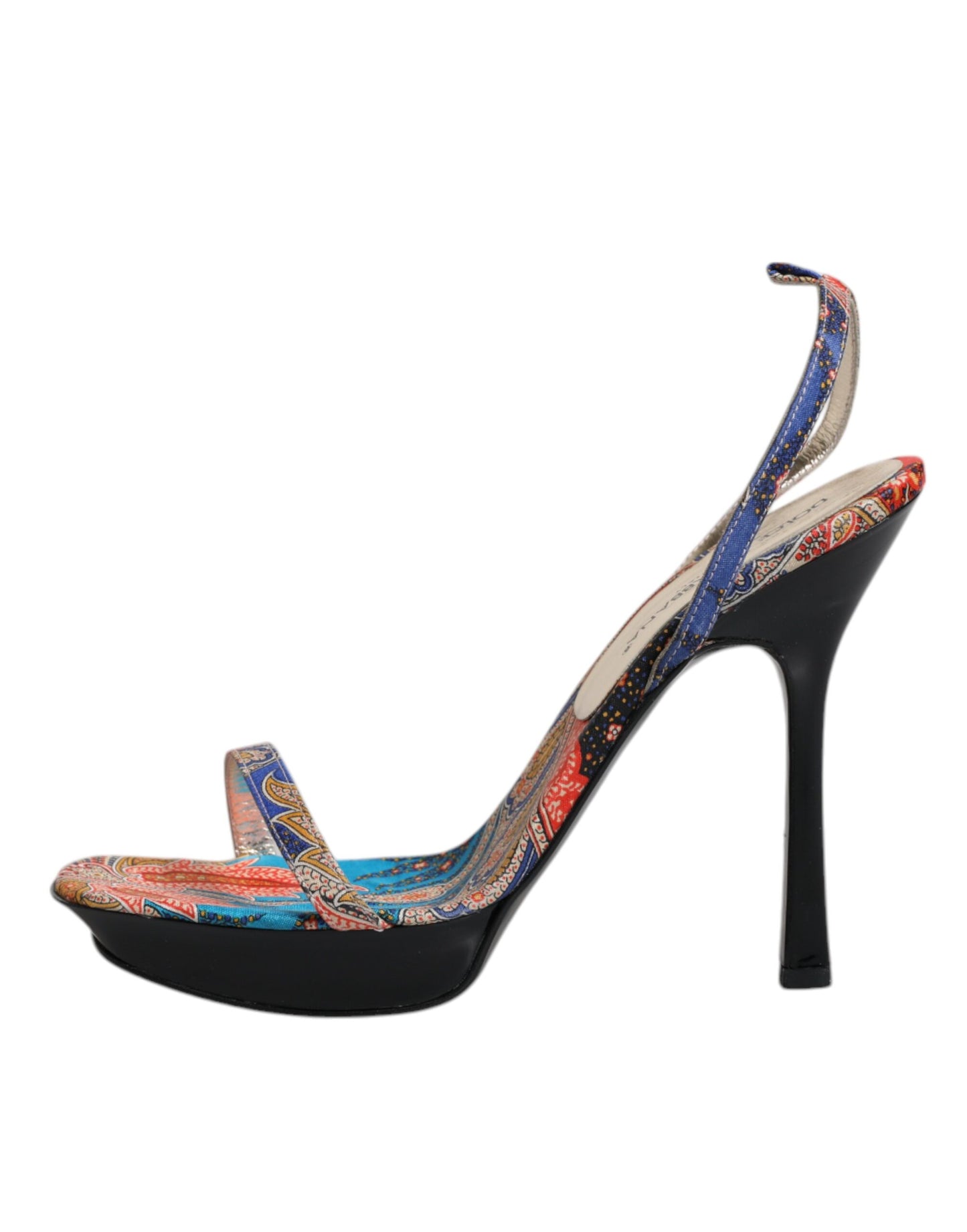 Dolce & Gabbana Multicolor Floral High Heels Sandals Shoes by Dolce & Gabbana
