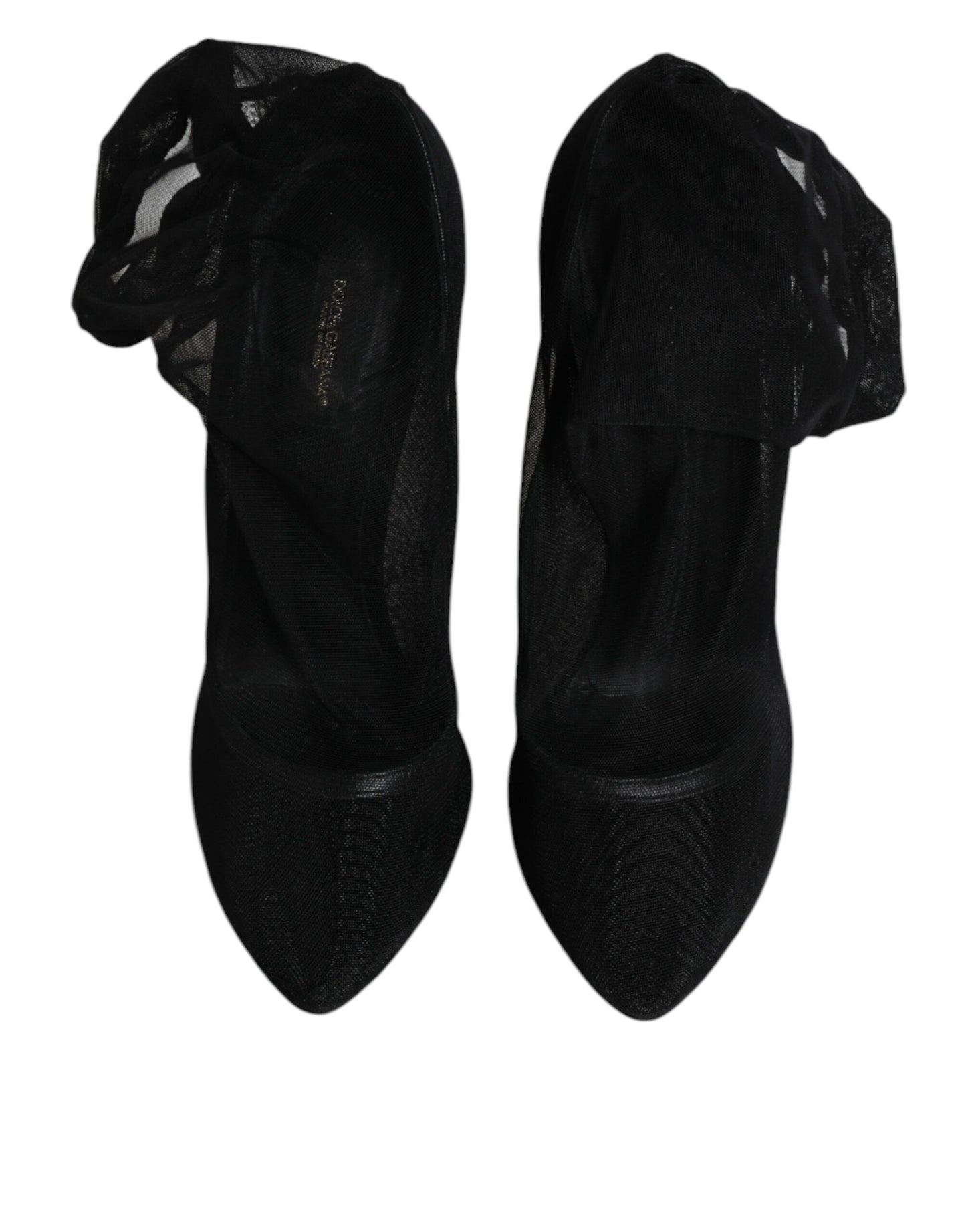 Dolce & Gabbana Black Nylon Mesh Sock Style Boots Shoes by Dolce & Gabbana