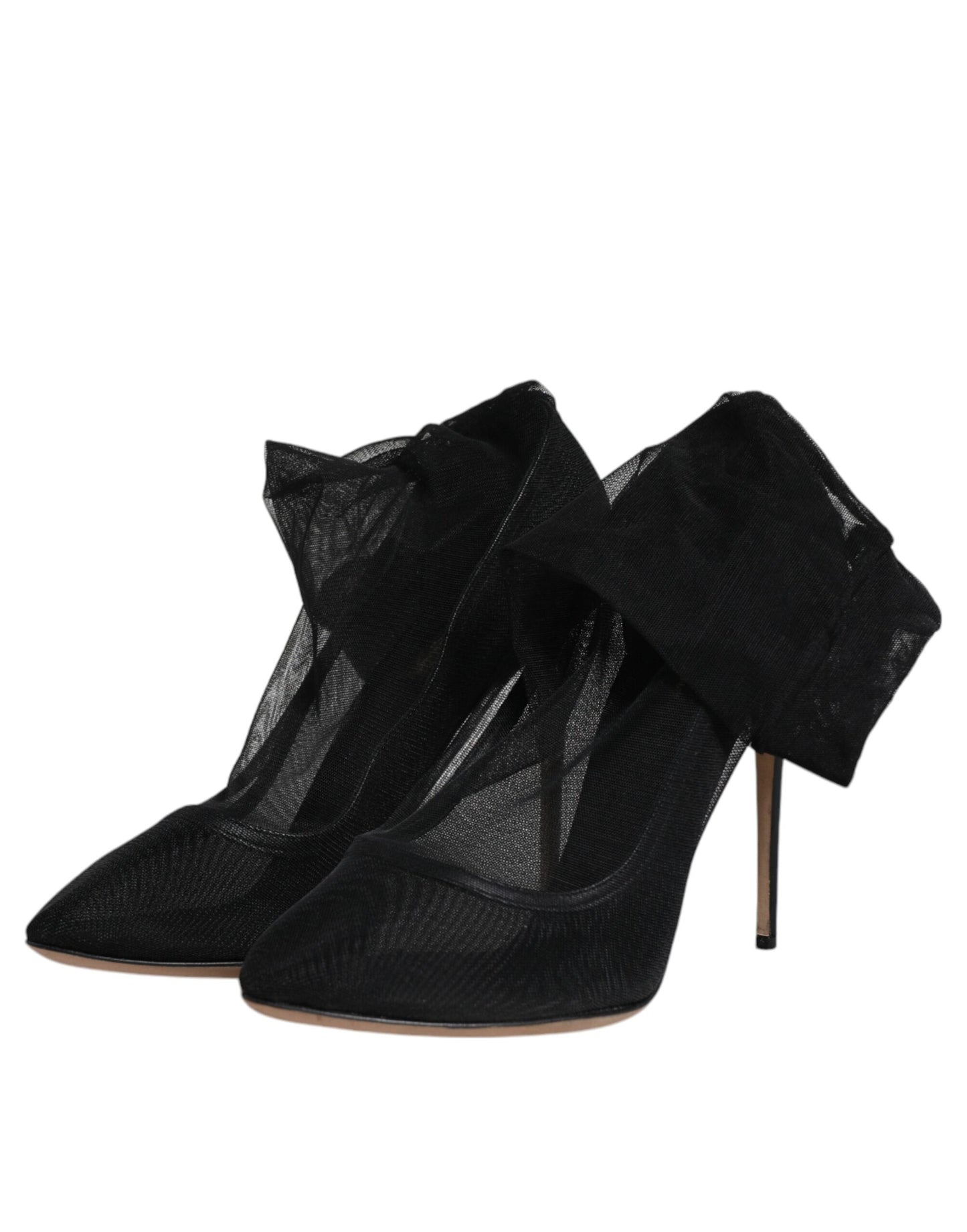 Dolce & Gabbana Black Nylon Mesh Sock Style Boots Shoes by Dolce & Gabbana