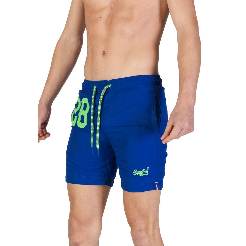 Maillot de bain Superdry en polyester bleu