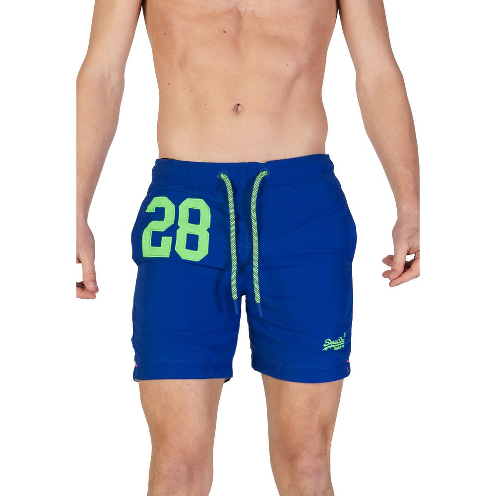 Maillot de bain Superdry en polyester bleu