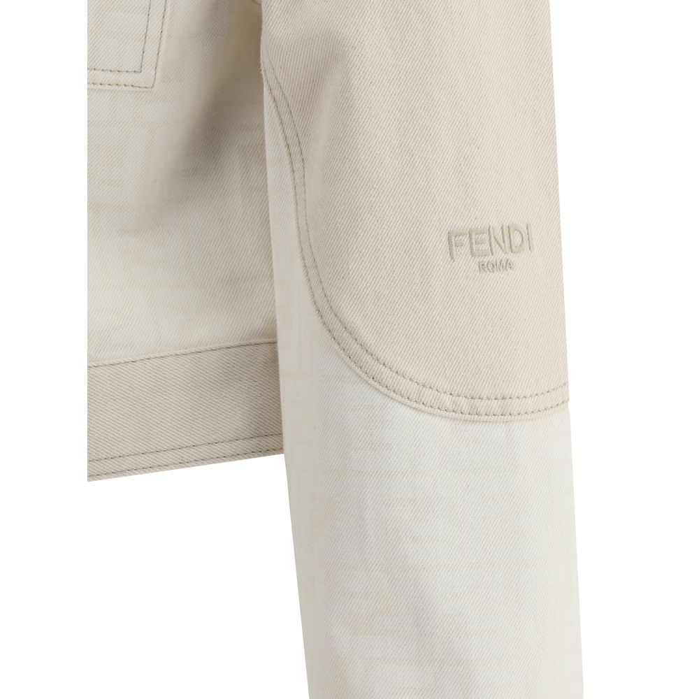 Veste en jean Fendi à imprimé FF