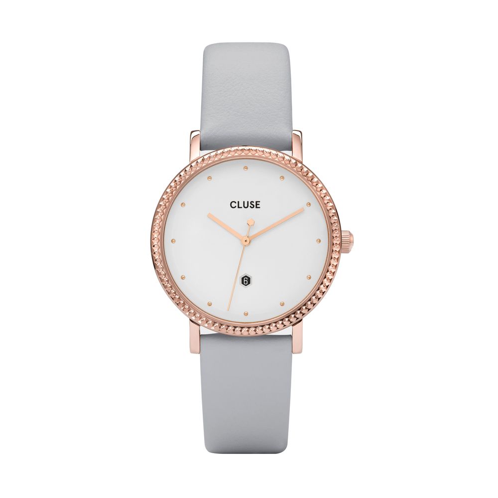 Montre Cluse en cuir gris
