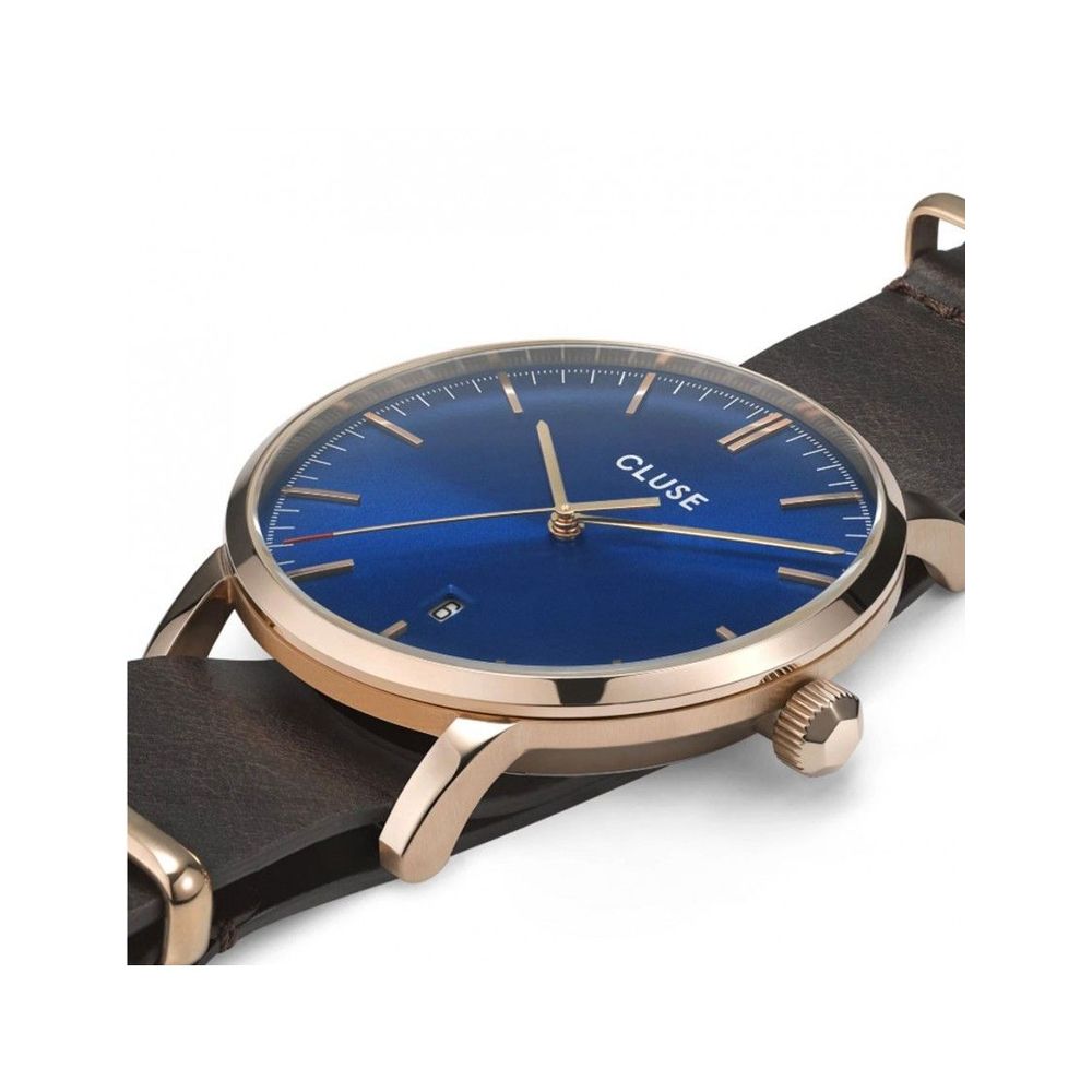 Montre Cluse en cuir marron