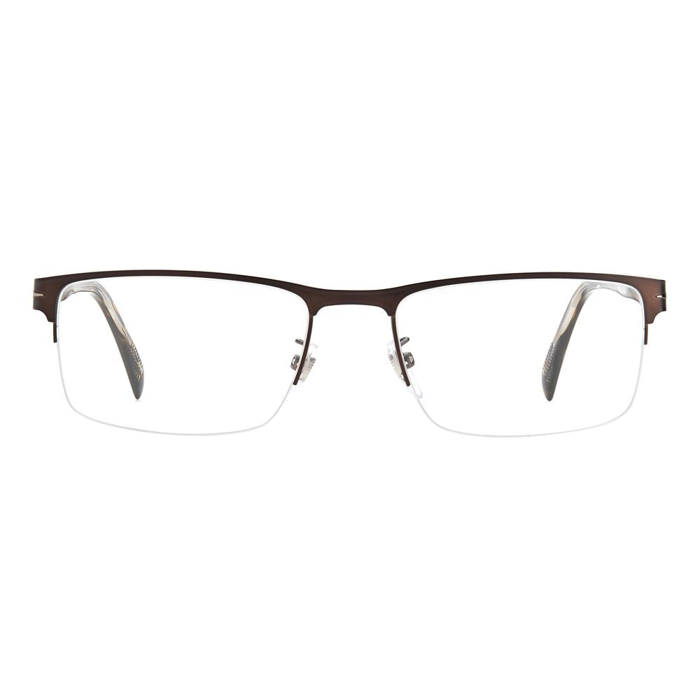 Montures en métal marron David Beckham