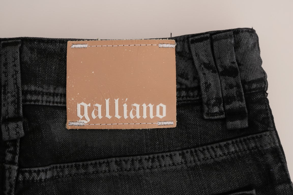 Jean coupe classique délavé gris chic John Galliano