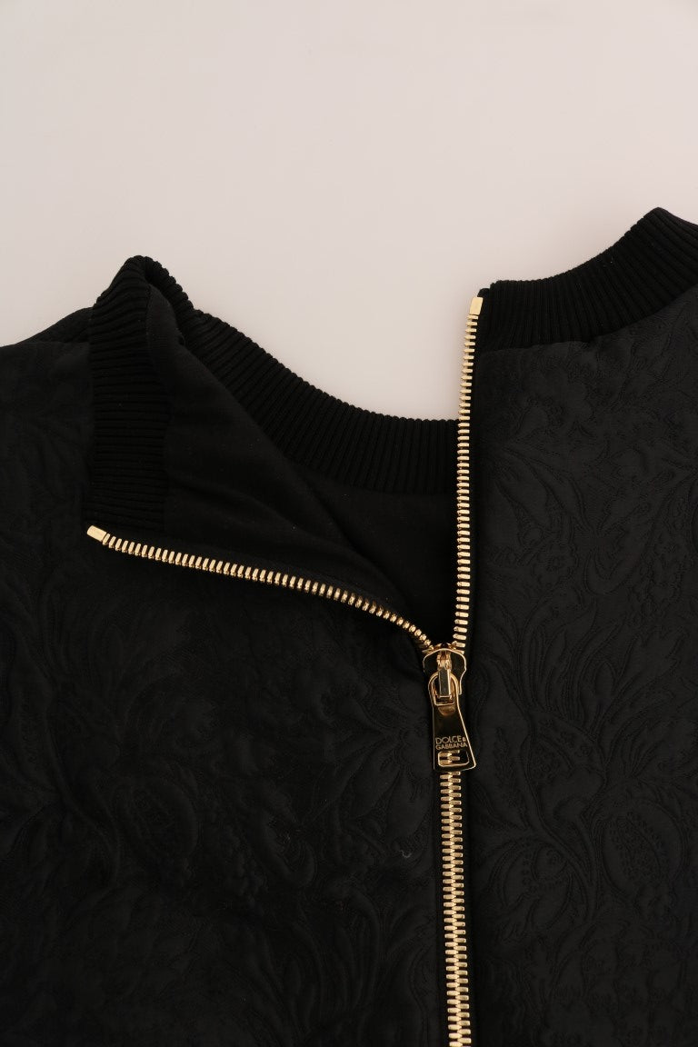 Pull noir orné de cristaux enchantés Dolce & Gabbana