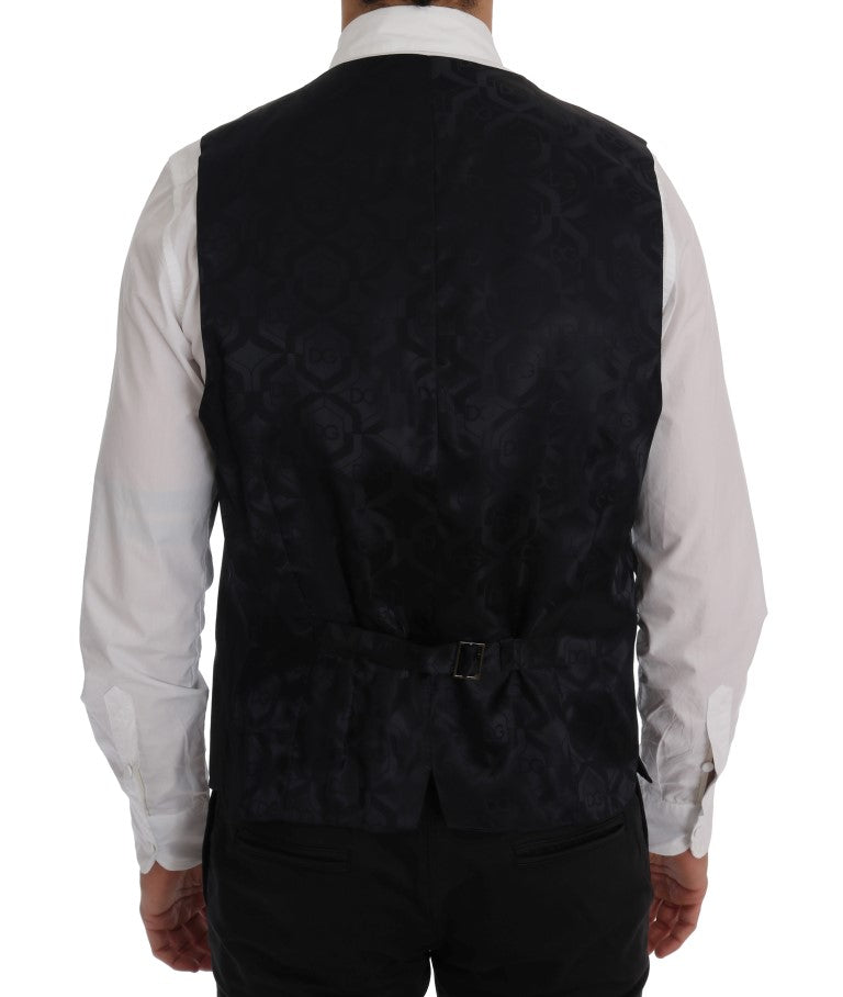 Dolce & Gabbana Gray Wool Stretch Cardigan