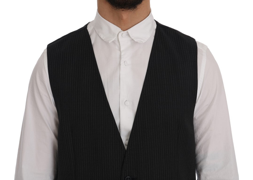 Dolce & Gabbana Gray Wool Stretch Cardigan