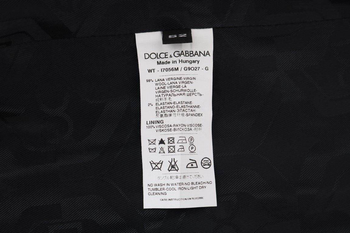 Dolce & Gabbana Gray Wool Stretch Cardigan