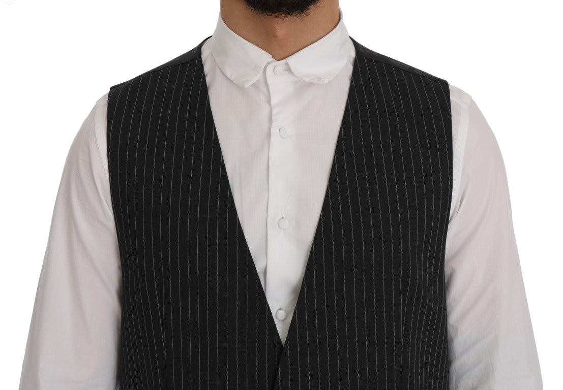 Dolce & Gabbana Gray Wool Stretch Cardigan