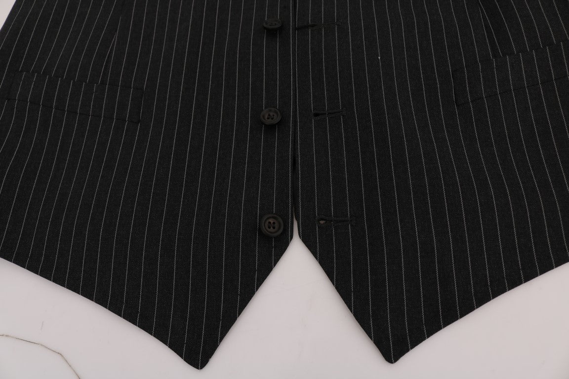 Dolce & Gabbana Gray Wool Stretch Cardigan