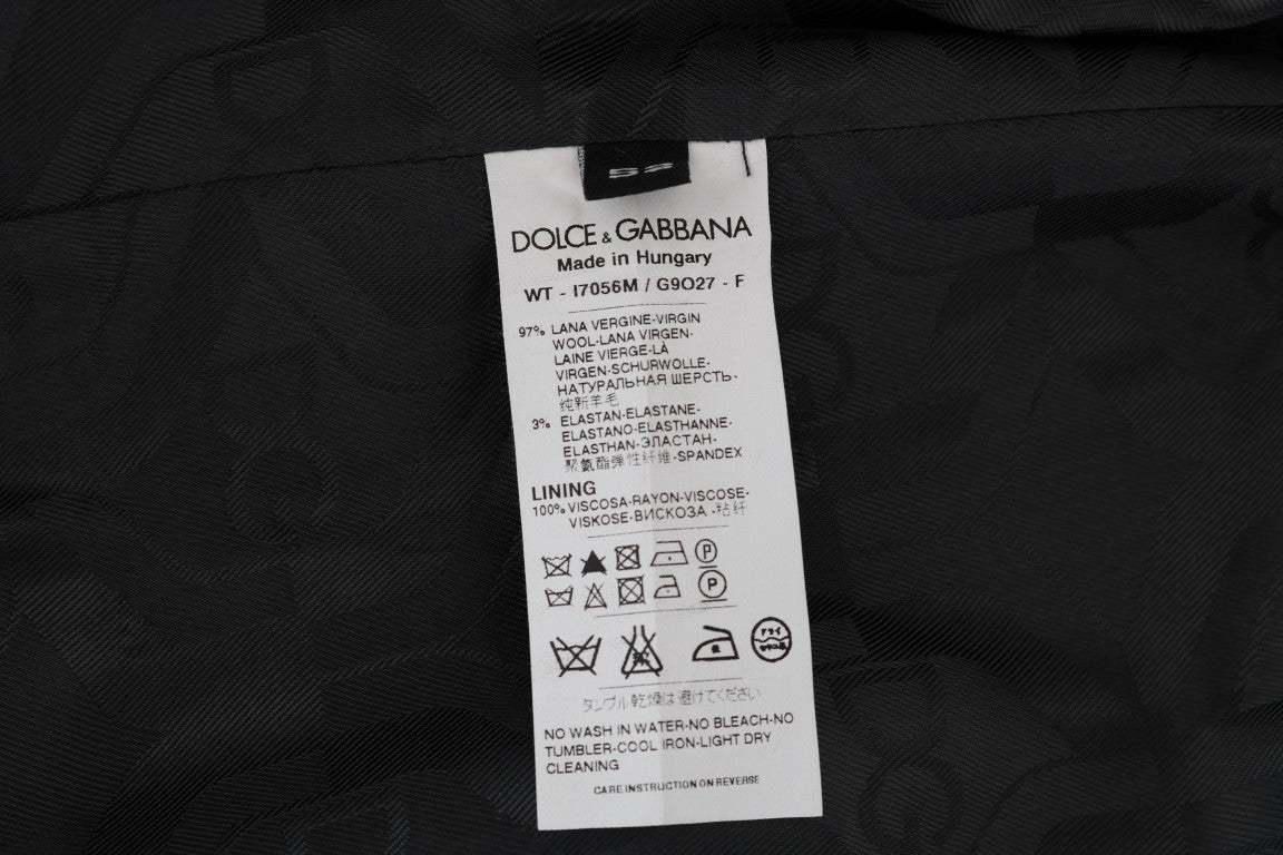 Dolce & Gabbana Gray Wool Stretch Cardigan
