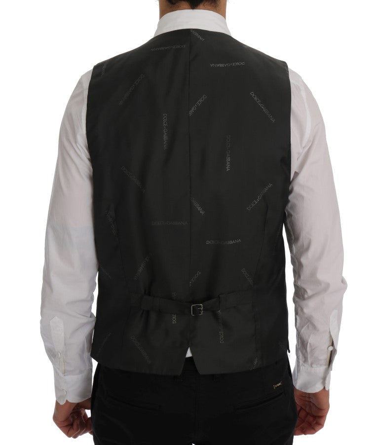 Dolce & Gabbana Gray STAFF Wool Stretch Cardigan