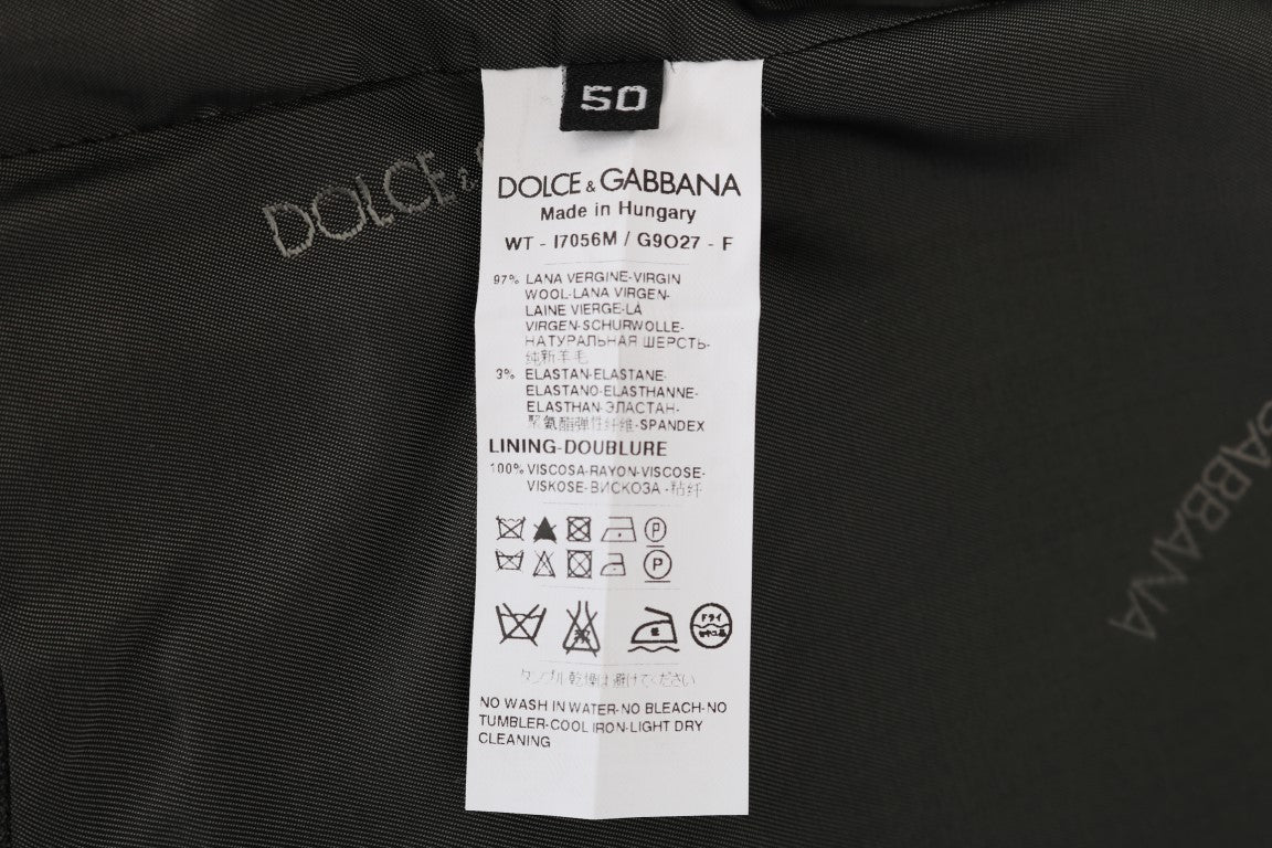 Dolce & Gabbana Gray STAFF Wool Stretch Cardigan
