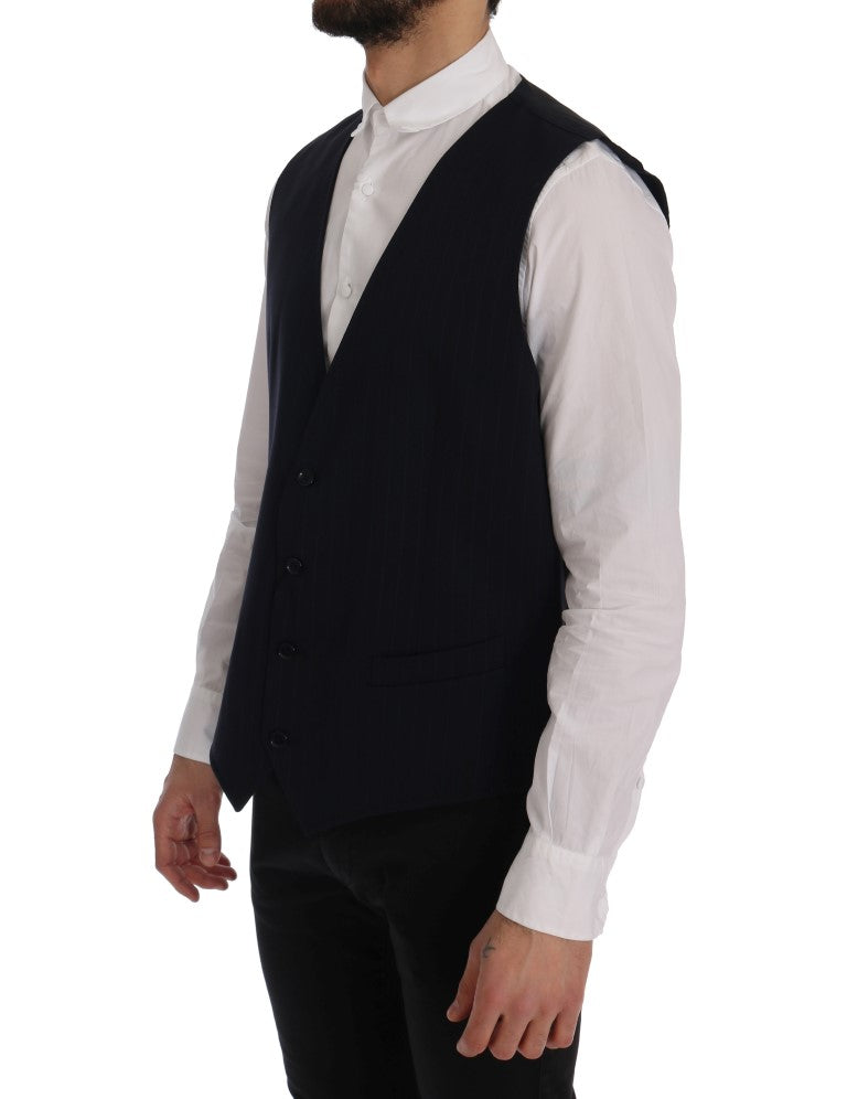 Dolce & Gabbana élégant gilet en laine mélangée à rayures