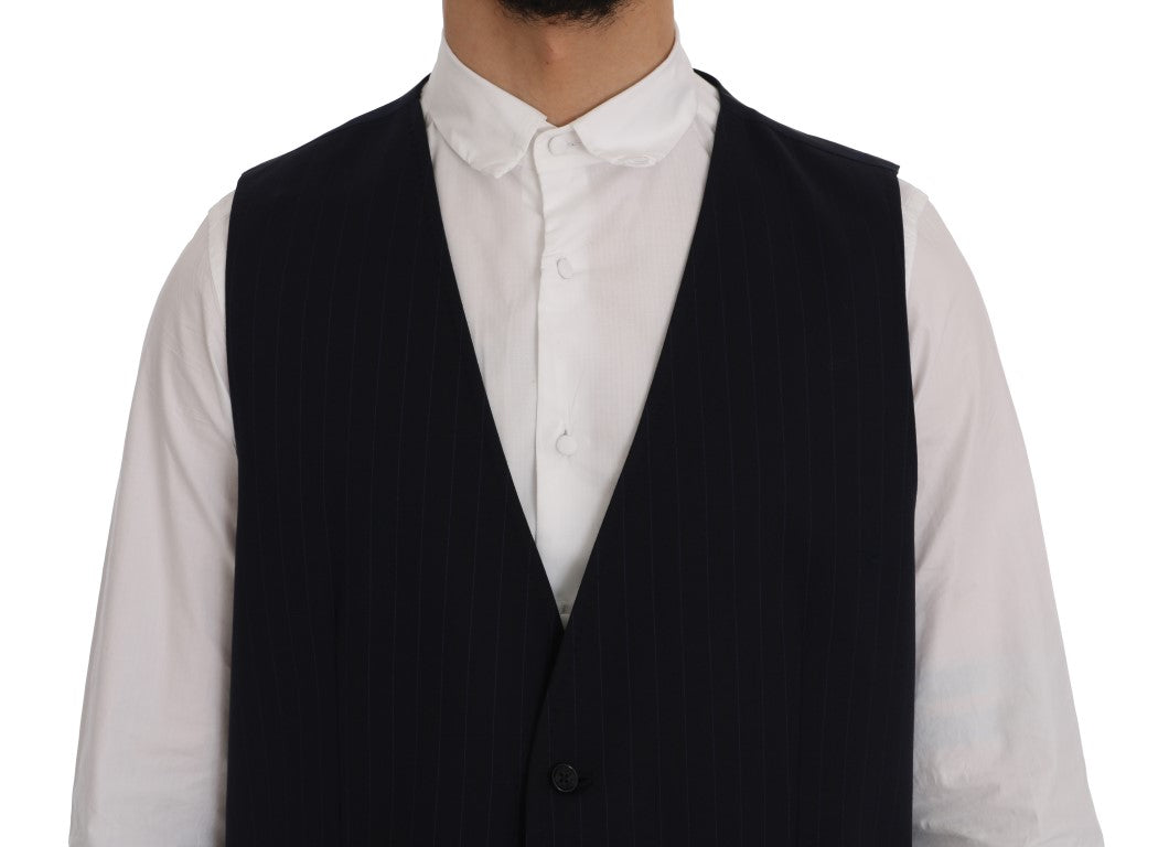 Dolce & Gabbana élégant gilet en laine mélangée à rayures