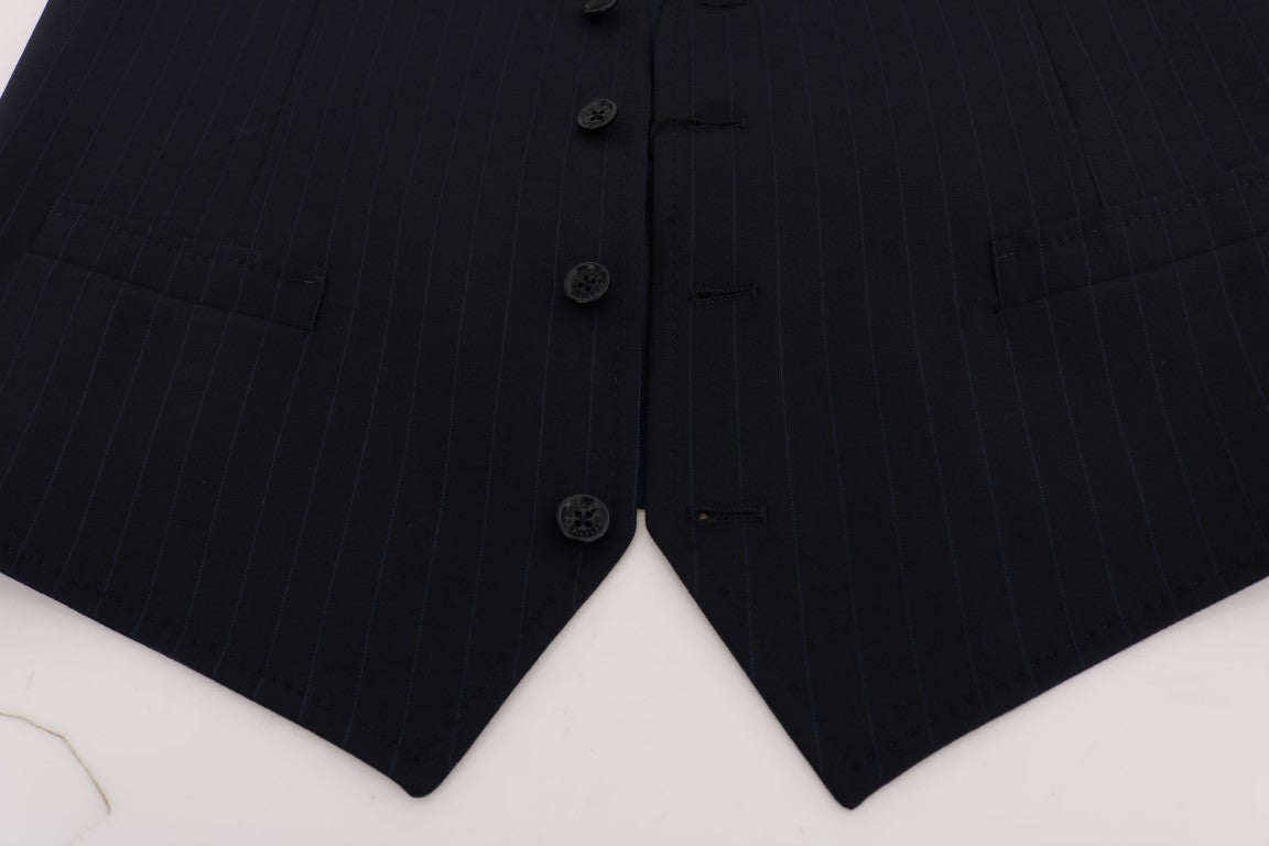 Dolce & Gabbana élégant gilet en laine mélangée à rayures
