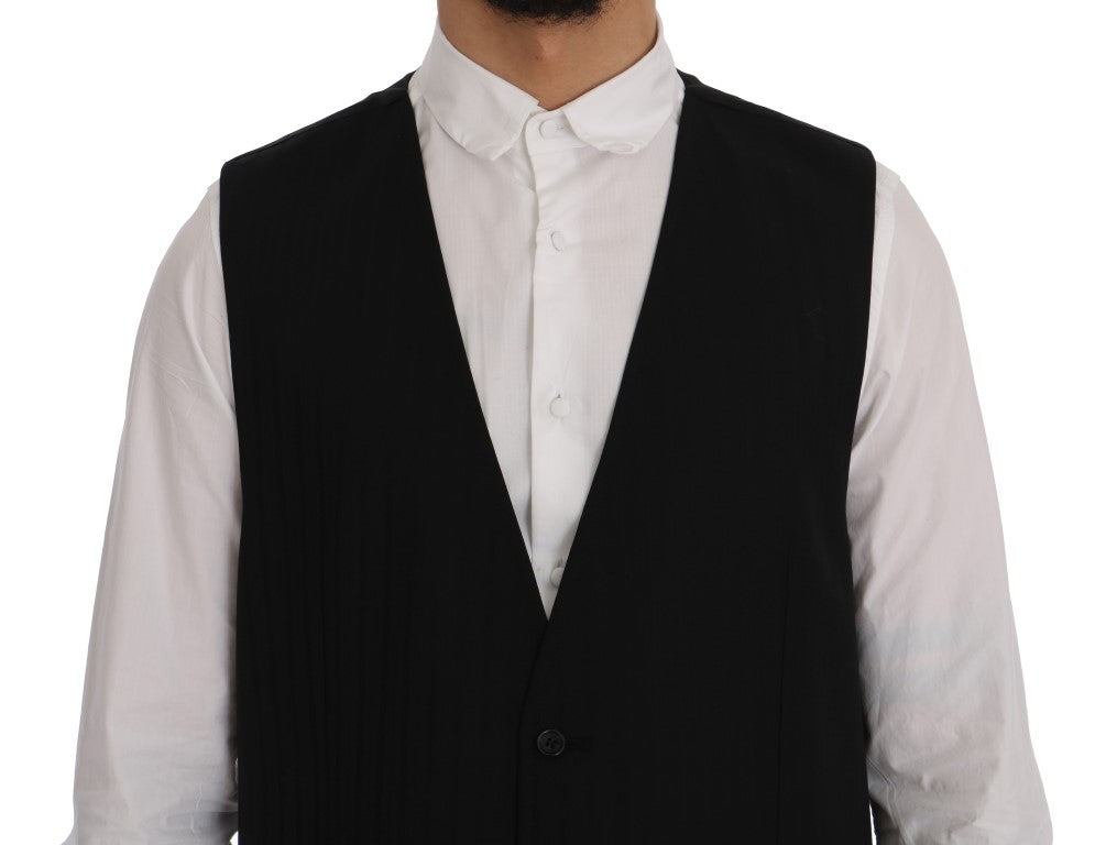 Dolce & Gabbana élégant gilet en laine mélangée à rayures