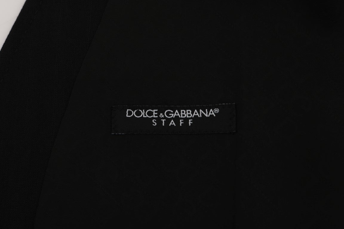 Dolce & Gabbana élégant gilet en laine mélangée à rayures