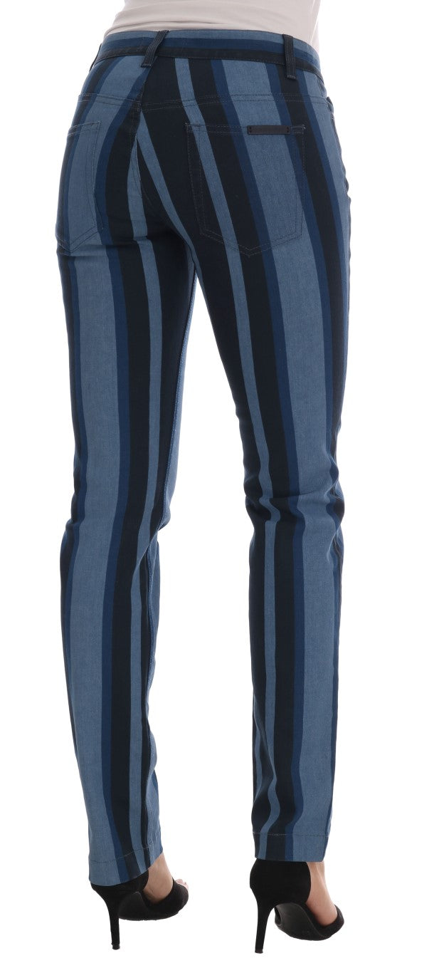 Jean slim à rayures bleues chic Dolce & Gabbana pour fille