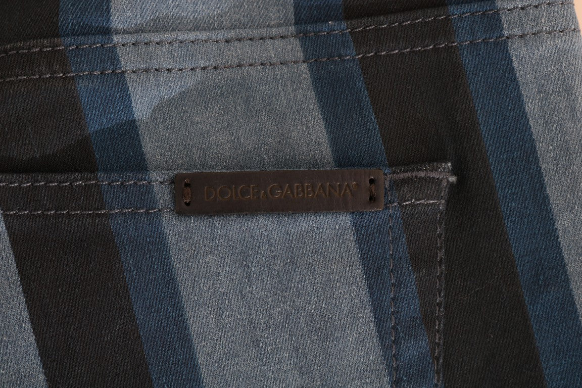 Jean slim à rayures bleues chic Dolce & Gabbana pour fille
